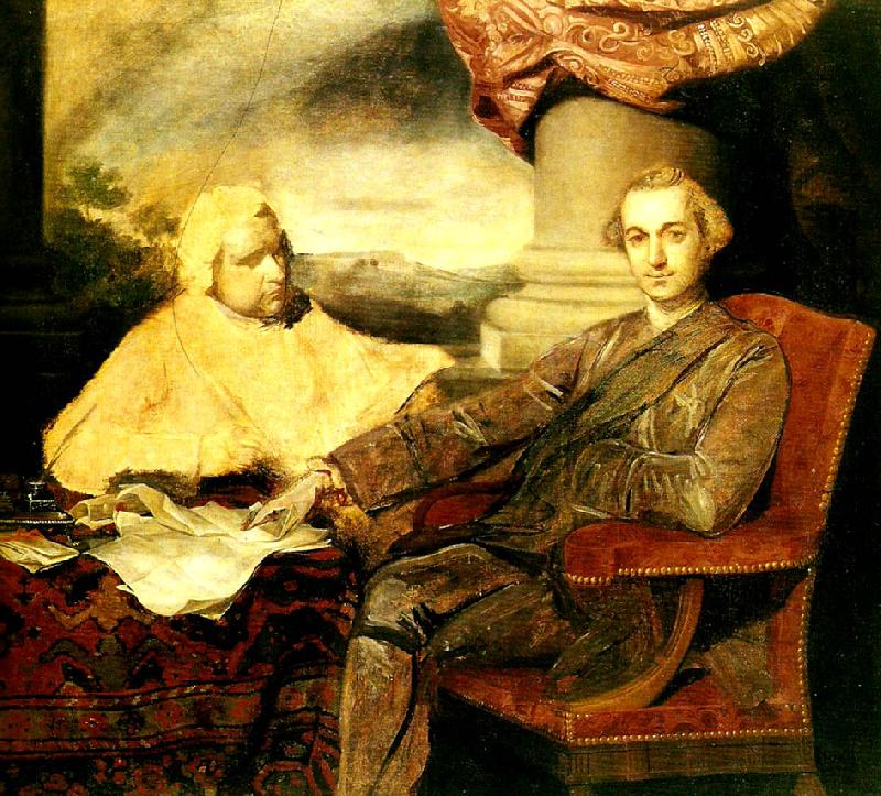 Sir Joshua Reynolds lord rockingham and his secretary, edmund burke oil painting picture